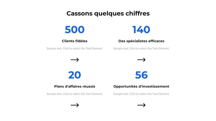 Cassons quelques chiffres Modèles de constructeur de sites Web