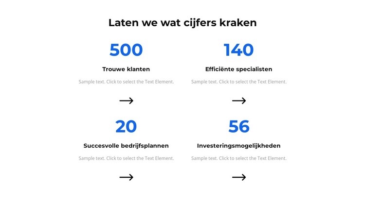 Laten we wat cijfers kraken Website mockup