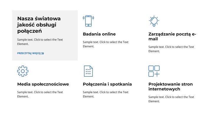 Przeczytaj o głównych Szablon CSS