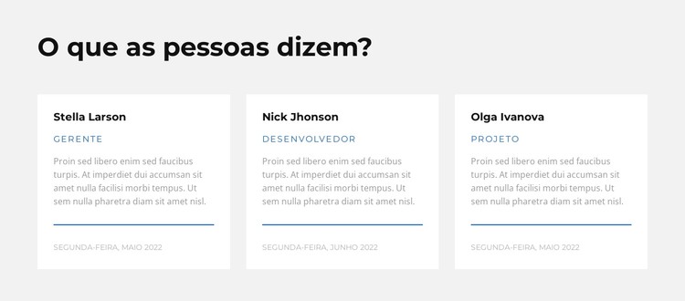 Opiniões contrastantes Template CSS