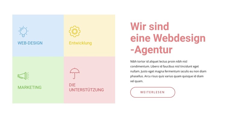 Wir sind spezialisiert auf digitales Marketing HTML-Vorlage