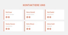 Teammitglieder – Gebrauchsfertige HTML5-Vorlage