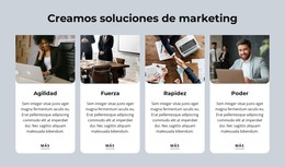 Página HTML Para Soluciones De Marketing