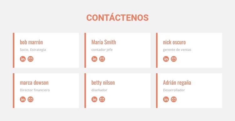 Miembros del equipo Plantilla HTML5