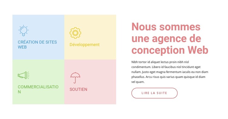 Nous sommes spécialisés dans le marketing numérique Modèle HTML