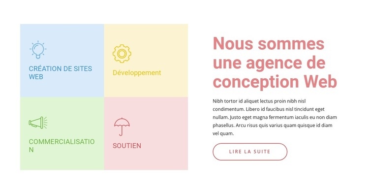 Nous sommes spécialisés dans le marketing numérique Modèle HTML5