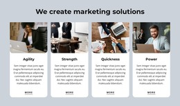 HTML Page For Marketing Solutions