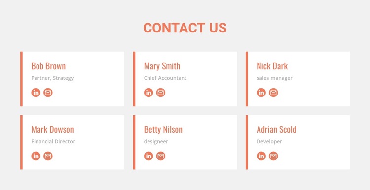 Team members HTML5 Template