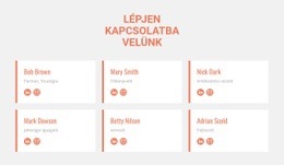 Csapattagok – Többcélú Kreatív Sablon