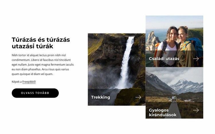 Trekking utazási túrák WordPress Téma