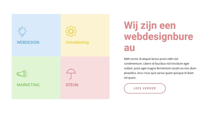 Wij zijn gespecialiseerd in digitale marketing HTML-sjabloon