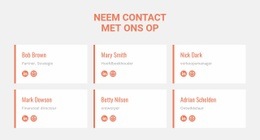 Siteontwerp Voor Leden Van Het Team