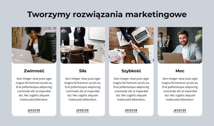 Rozwiązania marketingowe Makieta strony internetowej