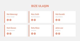 Takım Üyeleri - Yaratıcı Çok Amaçlı Şablon