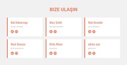 Takım Üyeleri - WordPress Temasını Ücretsiz Indirin