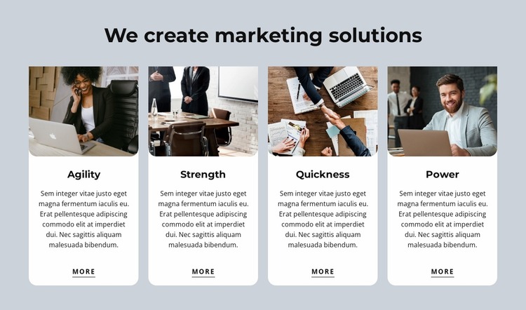Marketing solutions Website Mockup