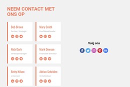 Neem Contact Met Ons Op En Volg Ons - HTML-Sjabloon Downloaden