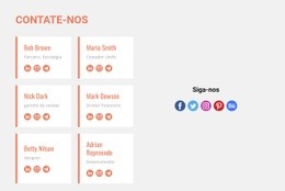 Contacte-Nos E Siga-Nos Html5 E Css3