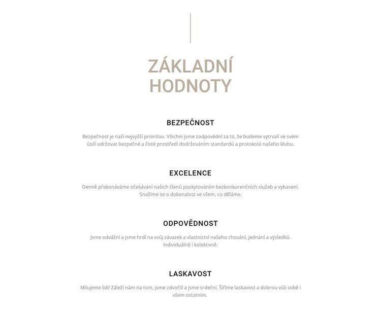 Základní hodnoty Téma WordPress