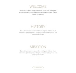 Our Mission And History CSS Template