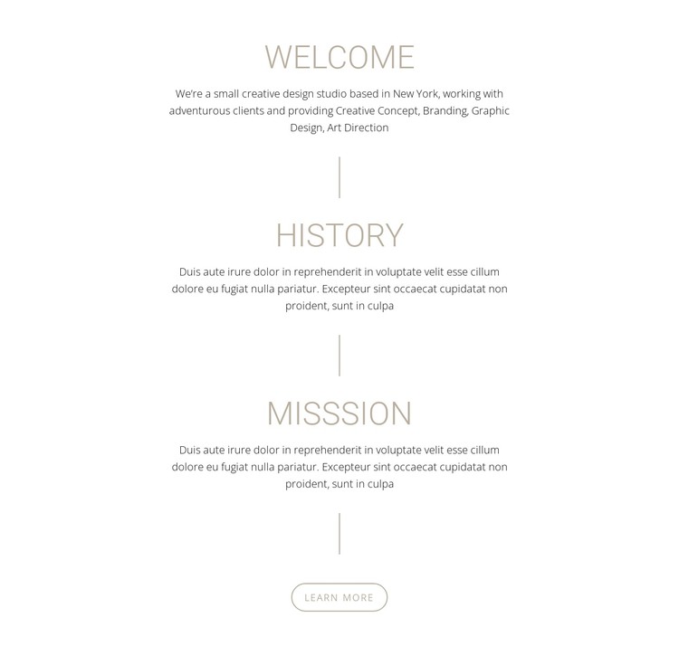 Our Mission and history CSS Template