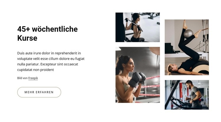 45 Wöchentliche Klassen HTML Website Builder