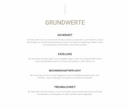 Grundwerte - HTML5-Responsive Vorlage
