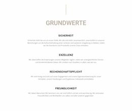 Grundwerte – Professionelles Joomla-Template
