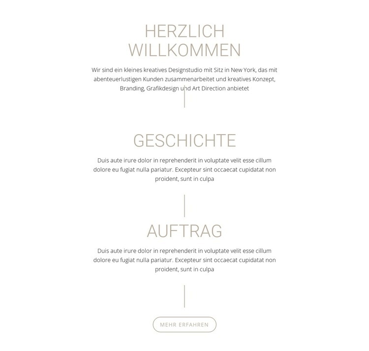 Unsere Mission und Geschichte Website Builder-Vorlagen