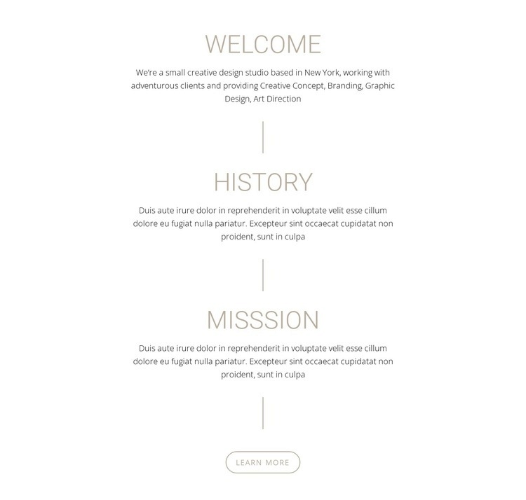 Our Mission and history Elementor Template Alternative