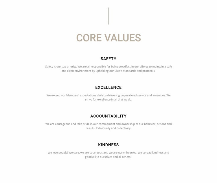 Core values Elementor Template Alternative