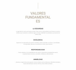 Valores Fundamentales - Diseño Web Polivalente