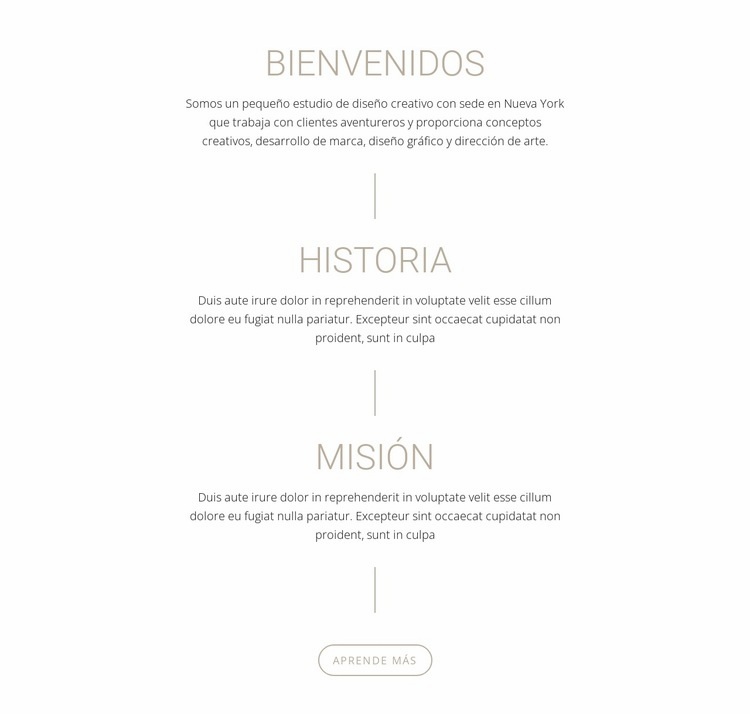 Nuestra Misión e historia Diseño de páginas web