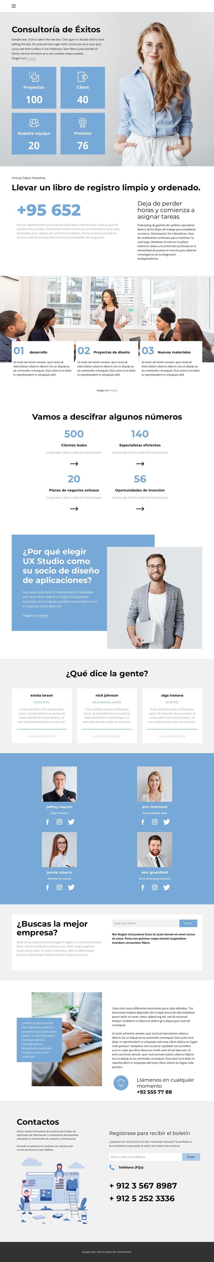 Centro de servicio Diseño de páginas web