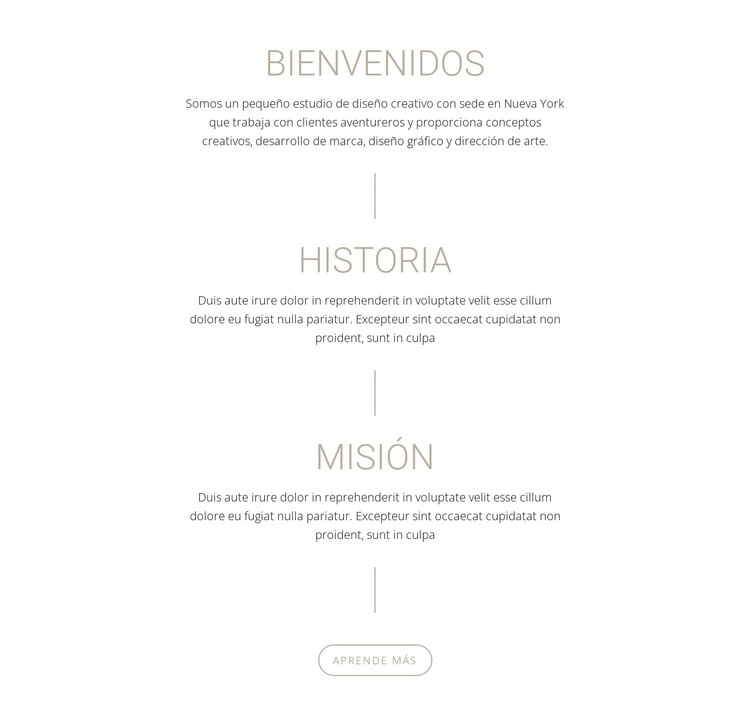 Nuestra Misión e historia Plantilla CSS