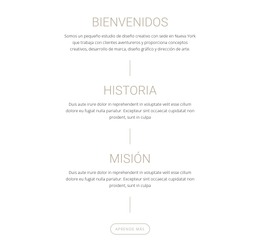 Nuestra Misión E Historia: Plantilla De Página HTML
