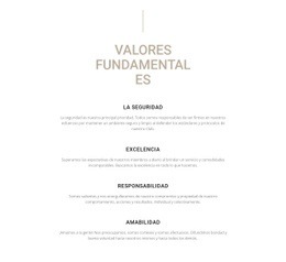 Valores Fundamentales: Plantilla Adaptable HTML5
