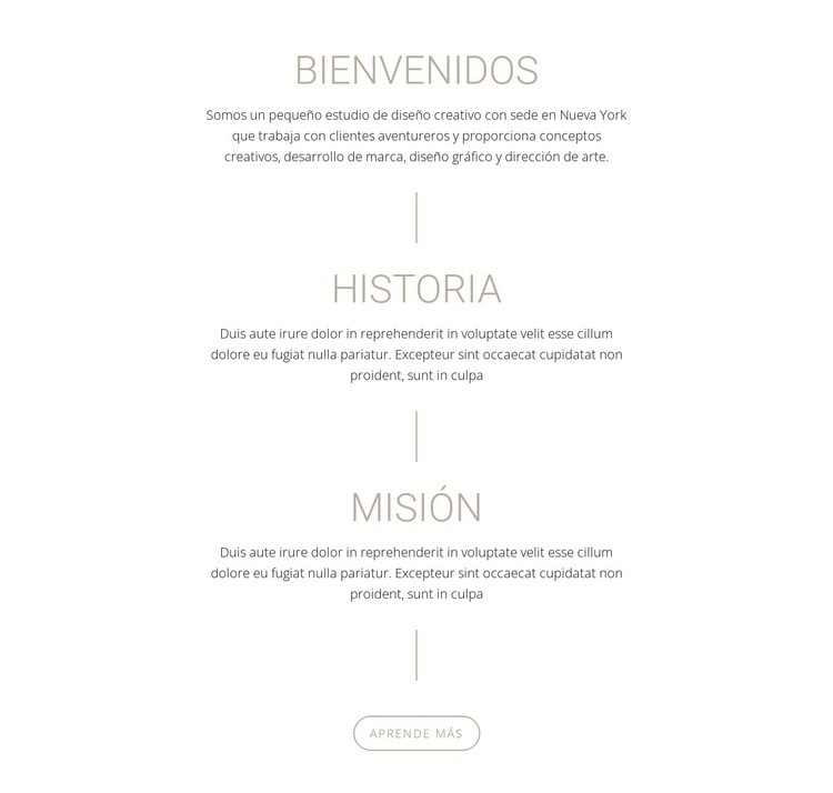 Nuestra Misión e historia Plantilla HTML5