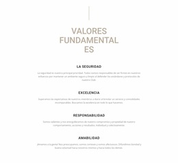 Valores Fundamentales - Plantilla Joomla Profesional