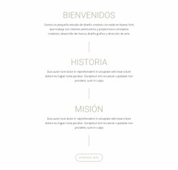 Nuestra Misión E Historia - Plantilla De Una Página