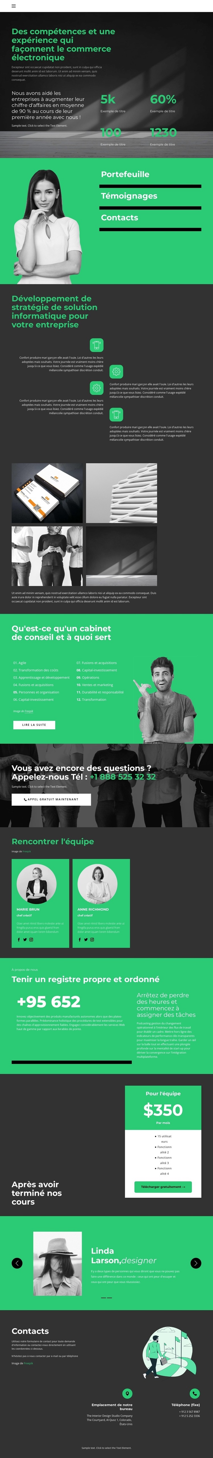 Niveau de développement commercial Modèles de constructeur de sites Web