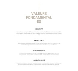 Valeurs Fondamentales - HTML Website Maker