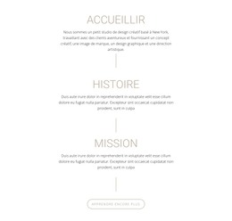 Notre Mission Et Notre Histoire - Modèle De Création De Site Web