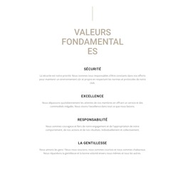 Valeurs Fondamentales - Modèle Entièrement Réactif