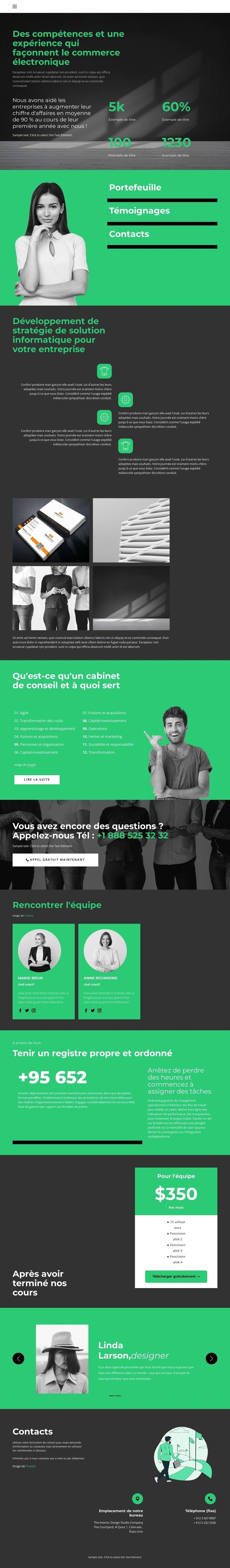 Niveau de développement commercial Modèle d'une page