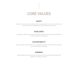Core Values - Responsive Html Code