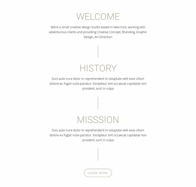 Our Mission and history Html Code Example