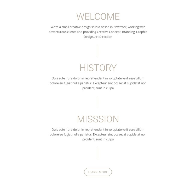 Our Mission and history HTML Template