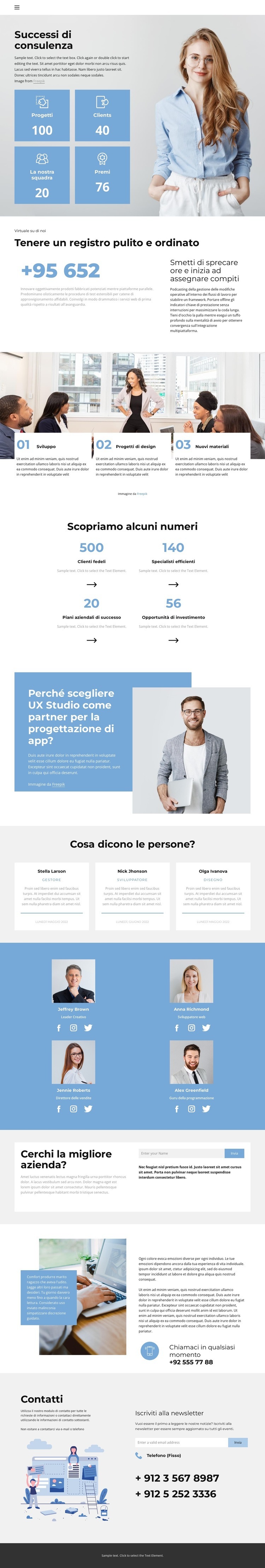 Centro Servizi Modelli di Website Builder