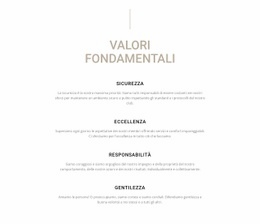 Valori Fondamentali - Modello Reattivo HTML5